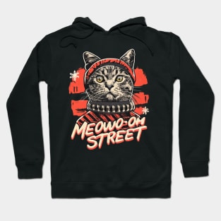 Meow Street Cat Vintage Hoodie